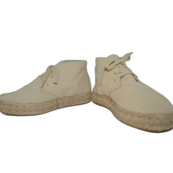 Tory Burch Rios Lace Up Cream Espadrille Booties boots Size 8 - Picture 8 of 13